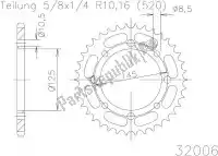 503200638, Esjot, Ktw posteriore in acciaio 38t, 520    , Nuovo