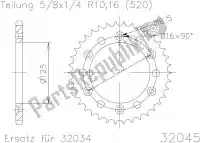 503204546, Esjot, Ktw rear steel 46t, 520    , Nieuw