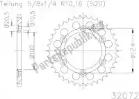 503207248, Esjot, Ktw rear steel 48t, 520    , Nieuw