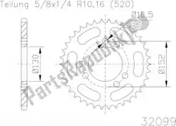 ktw rear steel 46t, 520 van Esjot, met onderdeel nummer 503209946, bestel je hier online: