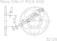 503212544, Esjot, Ktw rear steel 44t, 520    , New