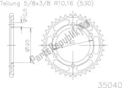 Here you can order the sprocket from Esjot, with part number 503504045:
