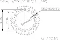 Here you can order the sprocket from Esjot, with part number 513204348: