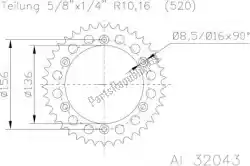 Here you can order the sprocket from Esjot, with part number 513204349: