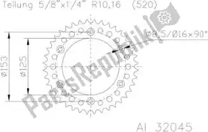 ESJOT 513204548 sprocket - Bottom side