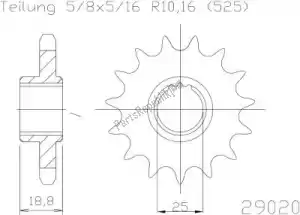 ESJOT 502902017 drive pinion - Bottom side