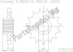 Here you can order the ktw front 15t, 525 from Esjot, with part number 502903215: