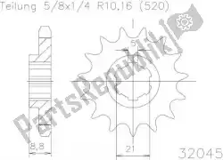 Here you can order the ktw front 15t, 520 from Esjot, with part number 503204515: