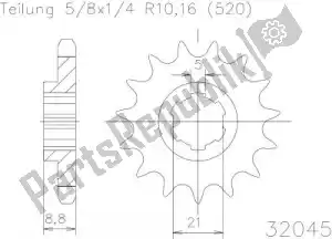 ESJOT 503204515 ktw front 15t, 520 - Onderkant