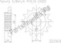 503206914, Esjot, Ktw anteriore 14t, 520    , Nuovo