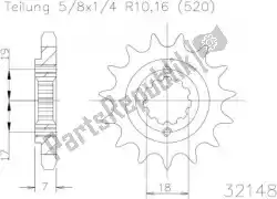 Here you can order the ktw front 14t, 520 from Esjot, with part number 503214814: