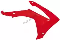 566210145, Rtech, Bs ra écopes de radiateur honda rouge    , Nouveau
