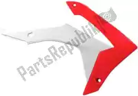 566210240, Rtech, écopes de radiateur bs ra honda blanc-rouge (oe)    , Nouveau