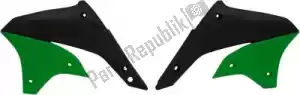 RTECH 566225170 écopes de radiateur bs ra kawasaki noir-vert (oe) - La partie au fond