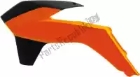 566230205, Rtech, Bs ra radiator scoops ktm orange-black (oe)    , New