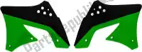 566225160, Rtech, Bs ra radiador scoops kawasaki preto-verde (oe)    , Novo