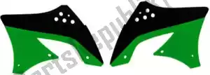 RTECH 566225165 écopes de radiateur bs ra kawasaki noir-vert (oe) - La partie au fond