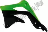 566225190, Rtech, Bs ra prese d'aria radiatore kawasaki verde-nero (oe)    , Nuovo