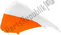 560430150, Rtech, Lfh side panel sx ktm orange-white (oe)    , New