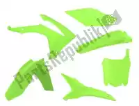 563210626, Rtech, Set plastiques 6 pcs honda jaune fluo    , Nouveau