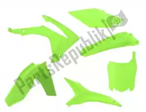 RTECH 563210626 set plastiques 6 pcs honda jaune fluo - La partie au fond