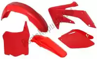 563210556, Rtech, Set plastiques 5 pcs honda rouge    , Nouveau