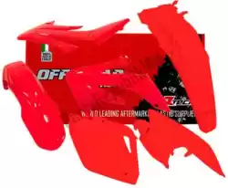 Here you can order the set plastics 4 pcs honda red from Rtech, with part number 563210414: