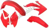 563210418, Rtech, Set plastiques 4 pcs honda rouge    , Nouveau