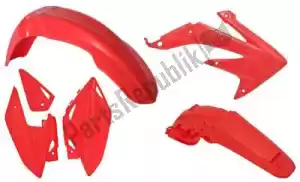 RTECH 563210418 set plastics 4 pcs honda red - Bottom side