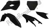 563220512, Rtech, Set plastics 5 pcs husqvarna black    , New