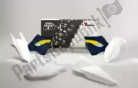 563220408, Rtech, Set plasticos 4 uds husqvarna blanco-azul (oe)    , Nuevo