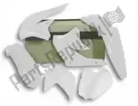 563225412, Rtech, Set plastica 4 pezzi kawasaki bianco    , Nuovo