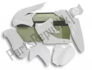 RTECH 563225412 conjunto de plásticos 4 peças kawasaki branco - Lado inferior