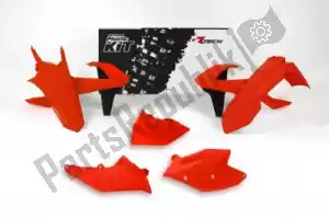 RTECH 563230658 set plastics 5 pc w/airbox cov ktm neon ora - Onderkant