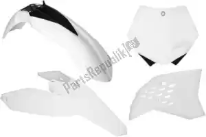 RTECH 563230444 set plastics 4 pcs ktm white - Bottom side