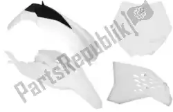 Here you can order the set plastics 4 pcs ktm white from Rtech, with part number 563230436: