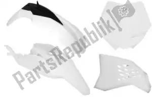 RTECH 563230436 set plastics 4 pcs ktm white - Bottom side