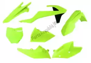 RTECH 563230590 set plastics 6 pcs w/airbox ktm neon yellow - Onderkant