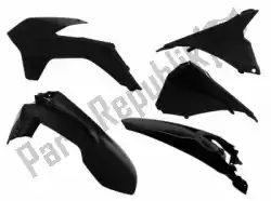 Here you can order the set plastics 5 pcs w/ airbox cov ktm black from Rtech, with part number 563230512: