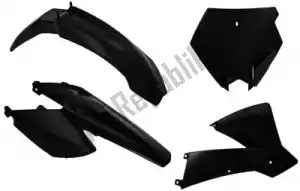 RTECH 563230410 set plastics 4 pcs ktm black - Onderkant