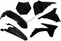 563230626, Rtech, Set plastiques 6 pcs ktm lien noir    , Nouveau