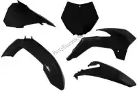 563230524, Rtech, Set plastics 5 pcs w/airbox cov ktm black    , Nieuw