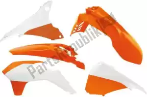 RTECH 563230518 set plastiche 5 pz c/airbox cov ktm ora/bianco (o.. - Il fondo