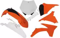 563230634, Rtech, Komplet plastiki 6 szt ktm pomara?czowo-bia?y (oe)    , Nowy