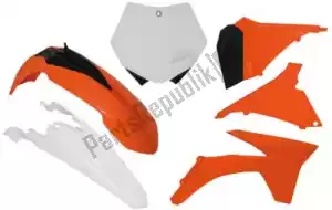 RTECH 563230634 set plastics 6 pcs ktm orange-white (oe) - Bottom side