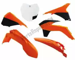 Aquí puede pedir set plasticos 6 uds ktm naranja-blanco (oe) de Rtech , con el número de pieza 563230630: