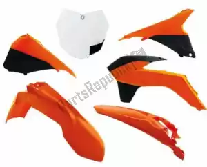 RTECH 563230630 set plasticos 6 uds ktm naranja-blanco (oe) - Lado inferior