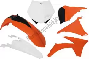 RTECH 563230636 set plasticos 6 uds ktm naranja-blanco (oe) - Lado inferior