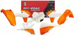 Qui puoi ordinare set plastica 6 pz ktm arancione-bianco (oe) da Rtech , con numero parte 563230632: