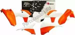 RTECH 563230632 set plasticos 6 uds ktm naranja-blanco (oe) - Lado inferior
